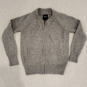 GapKids Grey zip-up cardigan sweater- XS (4-5) - Pre-owned